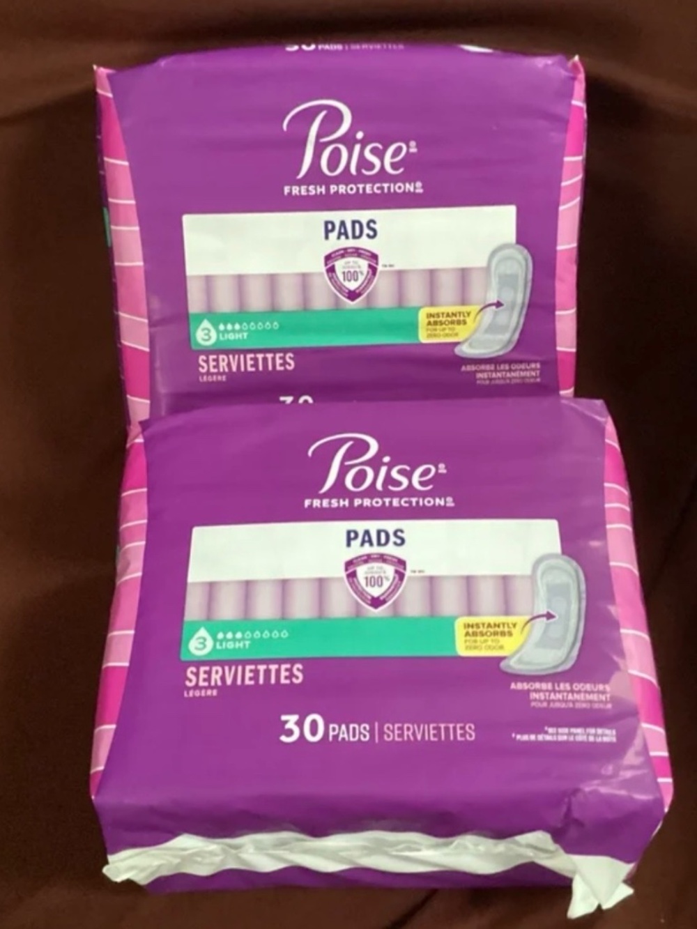 Poise Fresh Protections Light Pads 30 Count Bundle for sale Total 60 pads  $15